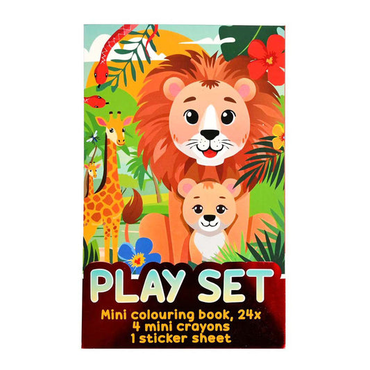 Wins Traktatieset Kleurboek, Waskrijten en Stickervel Jungle