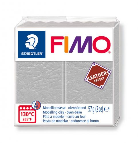 Fimo Soft Leather dove grey 8010-809 - Polymeerklei / Boetseerklei