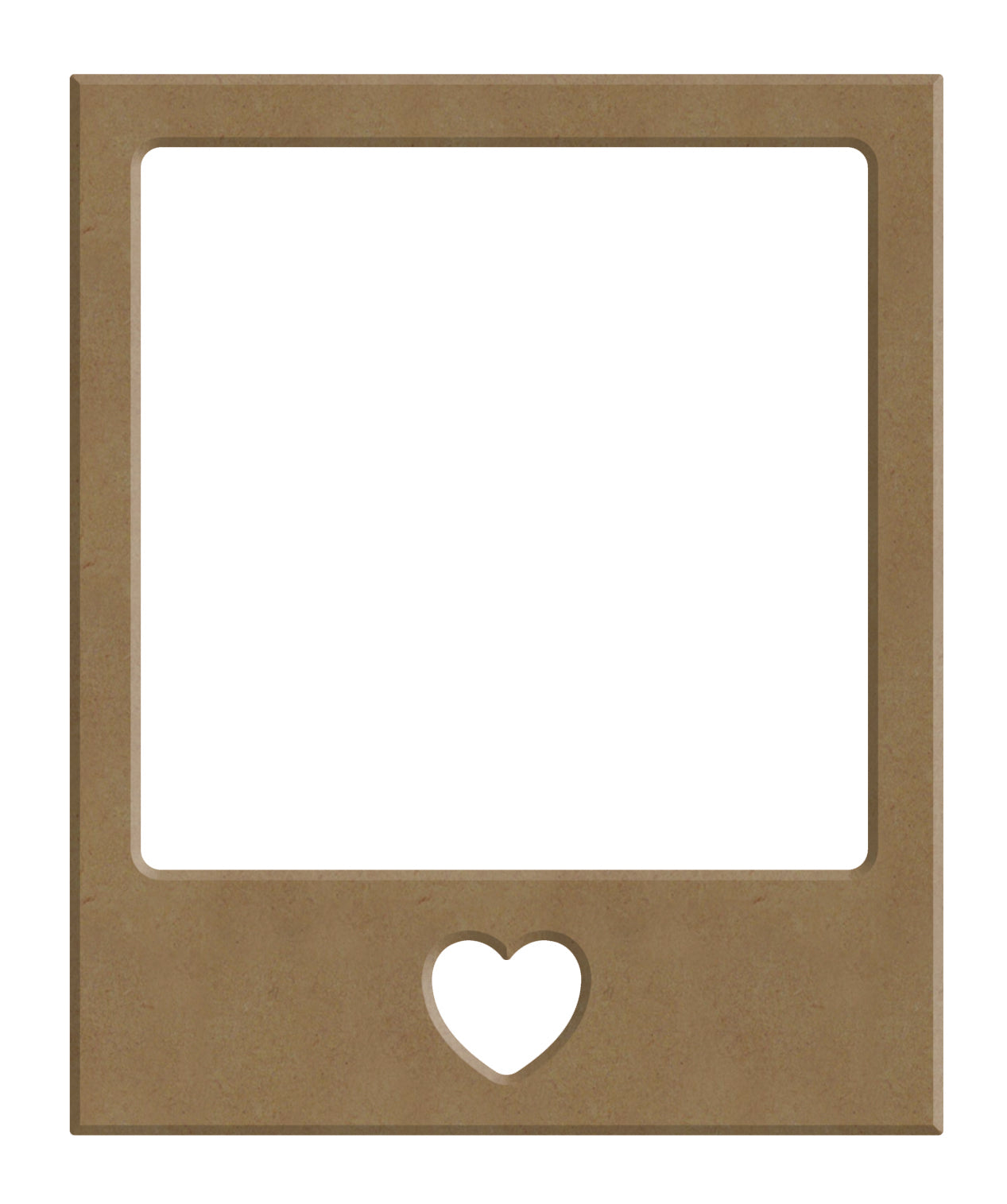 Gomille MDF Figure 9x11 cm Polaroid with Heart