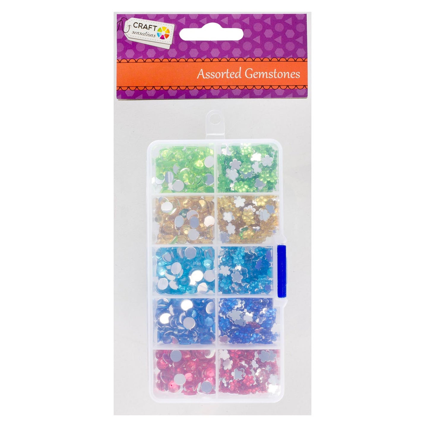 Strasstenen Gekleurd in Doosje 15x7x2 cm