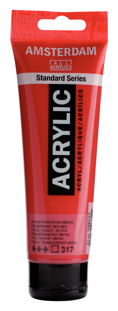 Royal Talens Amsterdam acrylverf 120 ml 317 - Transparantrood Midden