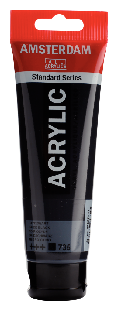 Royal Talens Amsterdam acrylverf 120 ml 735 - Oxydzwart