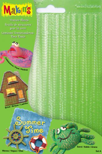 Fimo Texture Sheets A Sand, Wave, Brick, Cobblestone - Polymeerklei