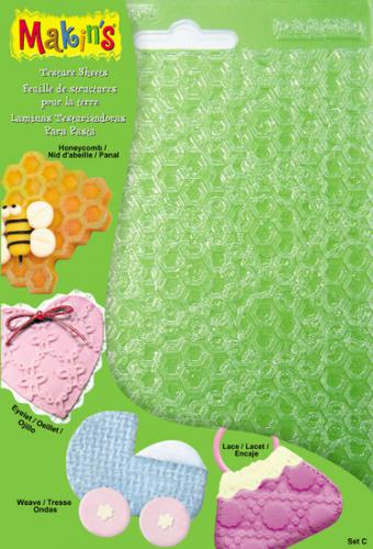 Fimo Textuurplaten Set C - Honingraat, Weef, Eyelet - Polymeerklei
