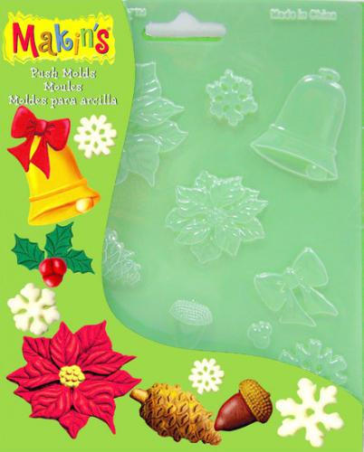 Fimo Pushmold Christmas Nature - Polymeerklei / Boetseerklei