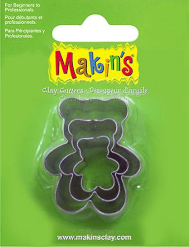 Makins Clay uitsteekvorm Teddy Bear 3 PC Set - Polymeerklei / Boetseerklei