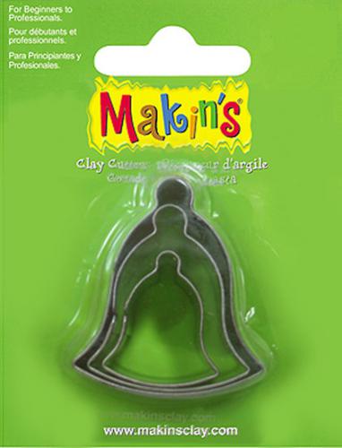 Makins Clay Uitsteekvorm Bell 3 PC Set - Polymeer & Boetseerklei
