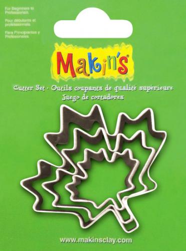 Makins Clay Uitsteekvorm Maple Leaf 3 PC Set - Polymeerklei / Boetseerklei