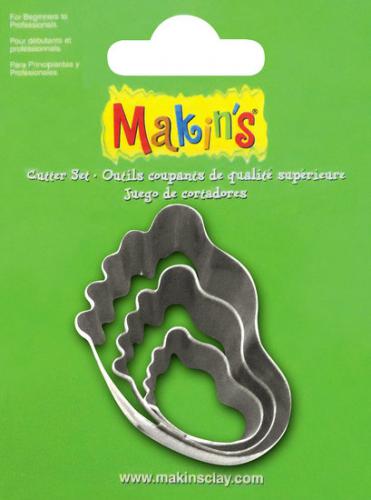 Makins Clay Uitsteekvorm Baby Voet 3-delig - Boetseerklei