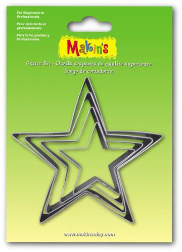 Makins Clay Uitsteekvorm Ster 4-delig Set - Boetseerklei