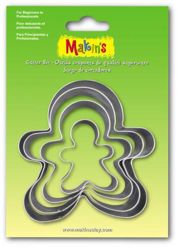 Makins Clay Uitsteekvorm Gingerbread Man 4-delig - Boetseerklei