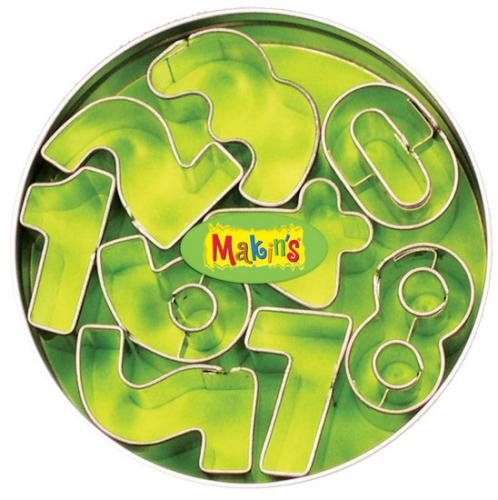 Makins Clay Uitsteekvorm Set Nummers 9 PC - Boetseerklei