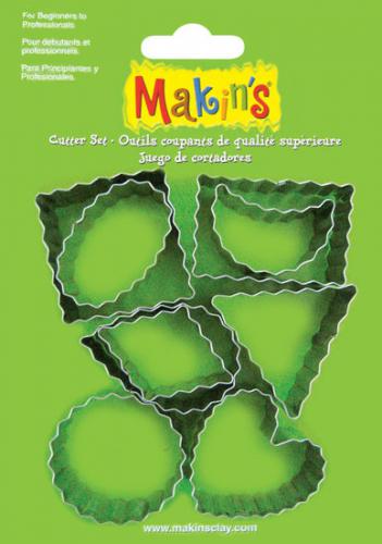 Makins Uitsteekvorm Crinkle 9-delig - Polymeerklei Boetseerklei