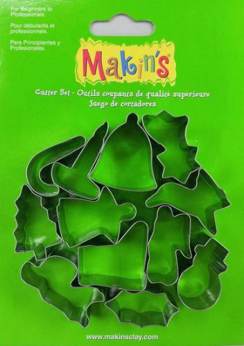 Gereedschap Makins Clay Uitsteekvorm Kerst 12-delig - Boetseerklei
