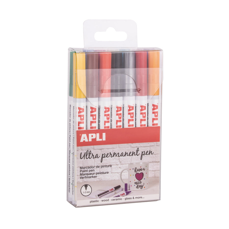 Apli Ultra Permanente Pen - Extra Fijn - 14 kleuren