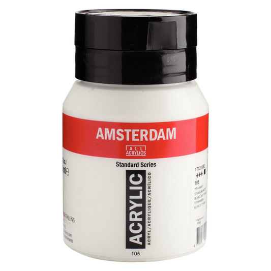 Royal Talens Amsterdam Acrylverf 105 Titaanwit 500 ml