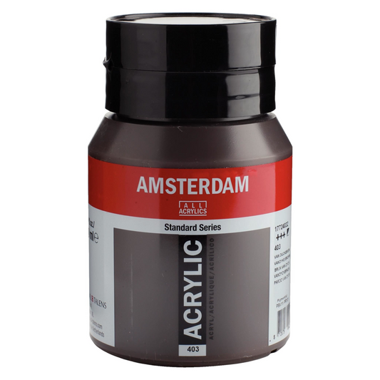 Royal Talens Amsterdam Acrylic Paint 403 Van Dyke Brown 500 ml