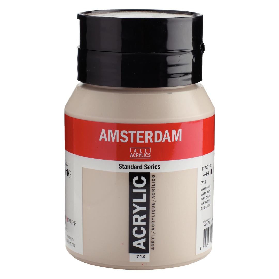 Royal Talens Amsterdam Acrylic Paint 718 Warm Grey 500 ml