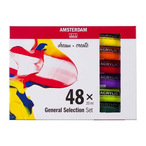 Royal Talens Amsterdam Acrylset 48 kleuren x20 ml