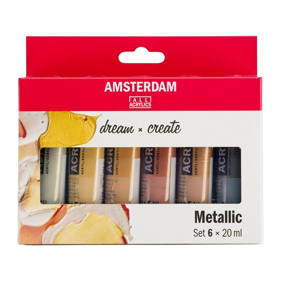 Royal Talens Amsterdam Metallic Acrylset 6x20 ml