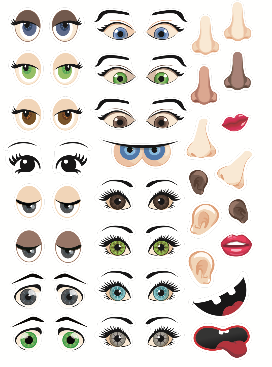 GC Stickers Gezichten 124 stuks