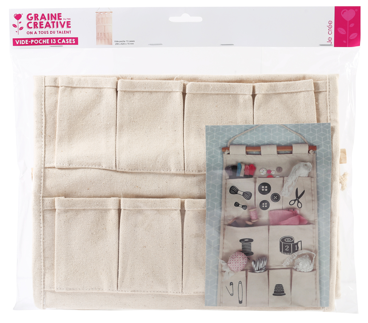 GC Hangende Organizer 29,5x62 cm 13 vakken