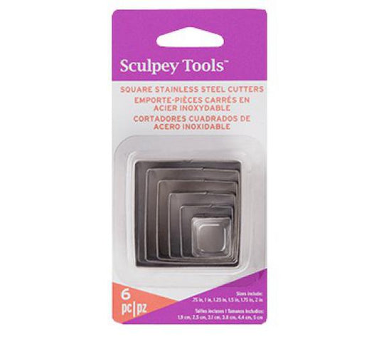 Sculpey Uitsteekvormen Irregular Square 3 stuks - Polymeerklei
