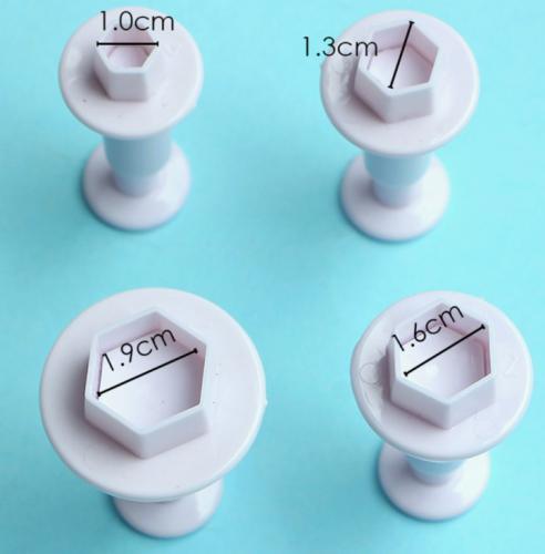 Gereedschap Boetseer Plungers 6hoek 4 stuks - Boetseerklei