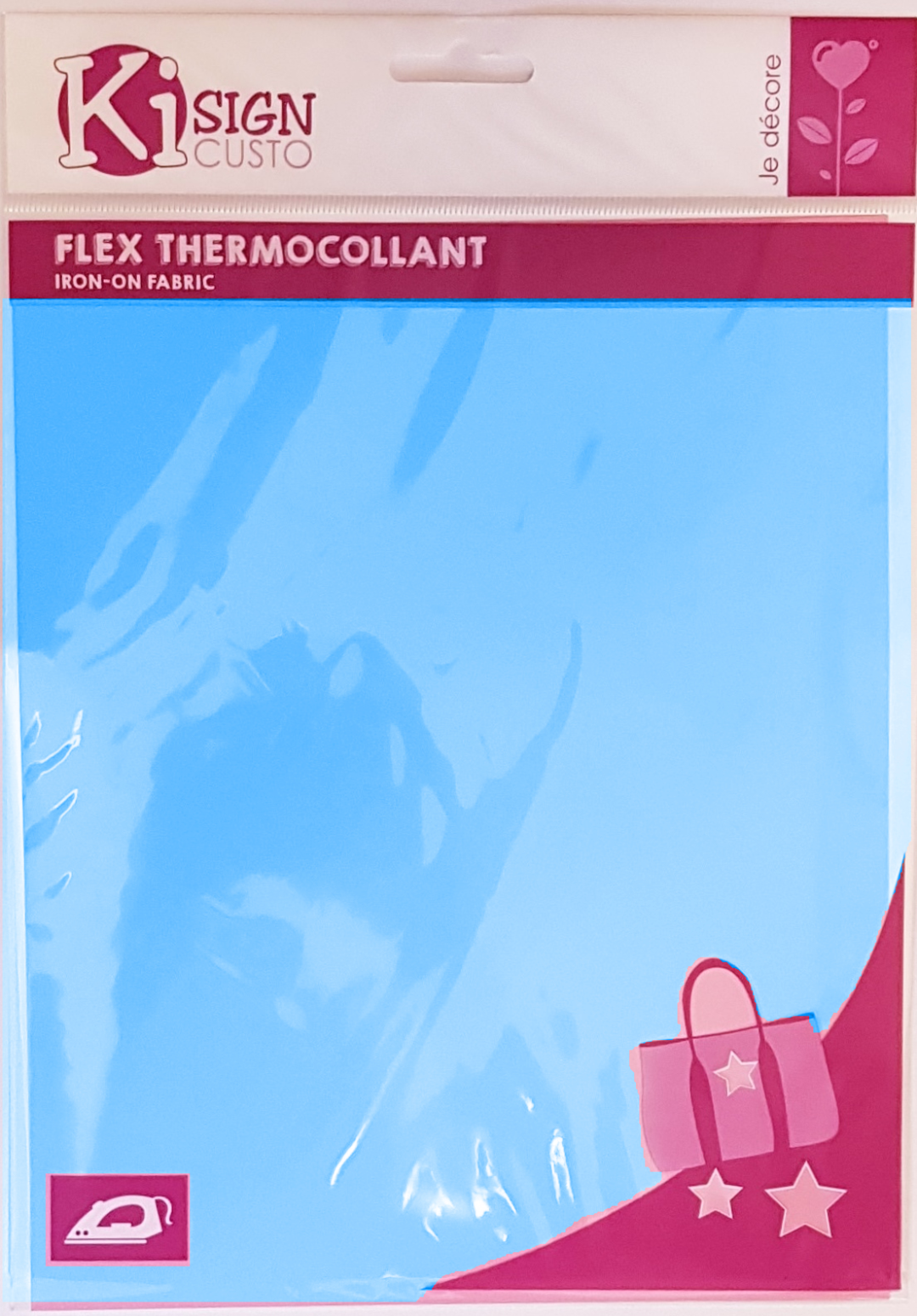 Ki-sign Flexibele Bügelfolie Matt 20x25 cm Blau