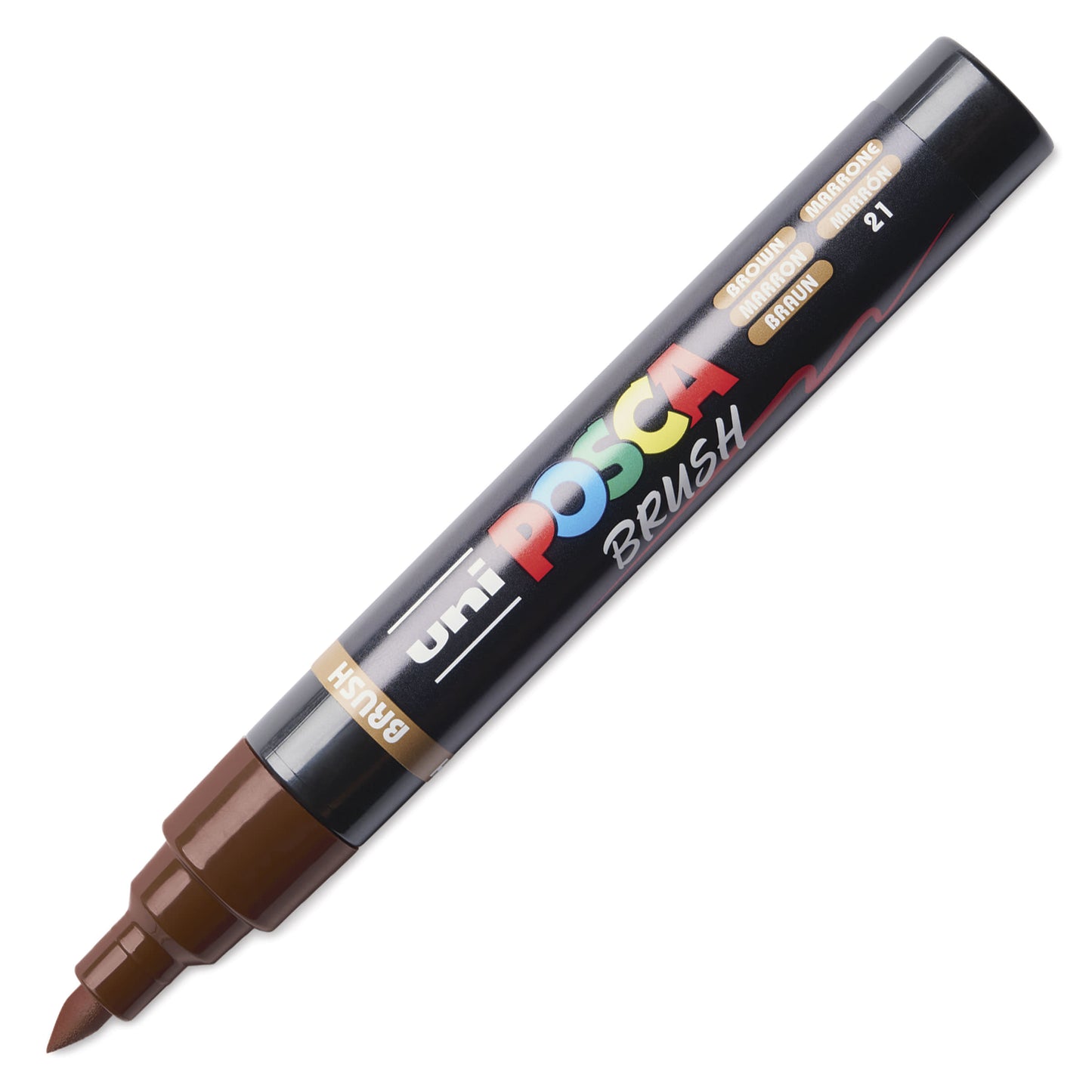 Uni Posca Brush Marker 5M Brown