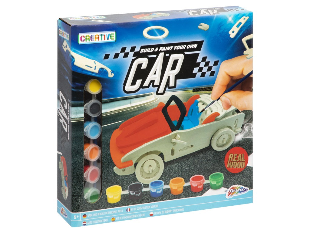 Grafix Houten Puzzel Bouwset Auto