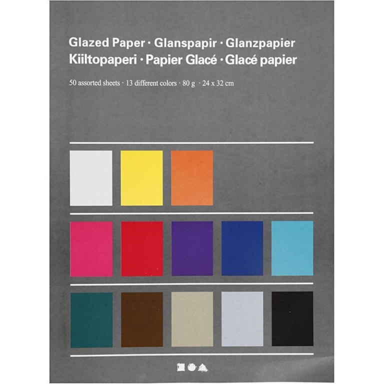 CC Glanzpapier Einfarbig 24x32 cm 50 Blatt