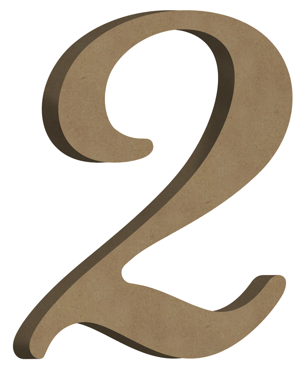 Gomille MDF Cijfer 2 8x10 cm