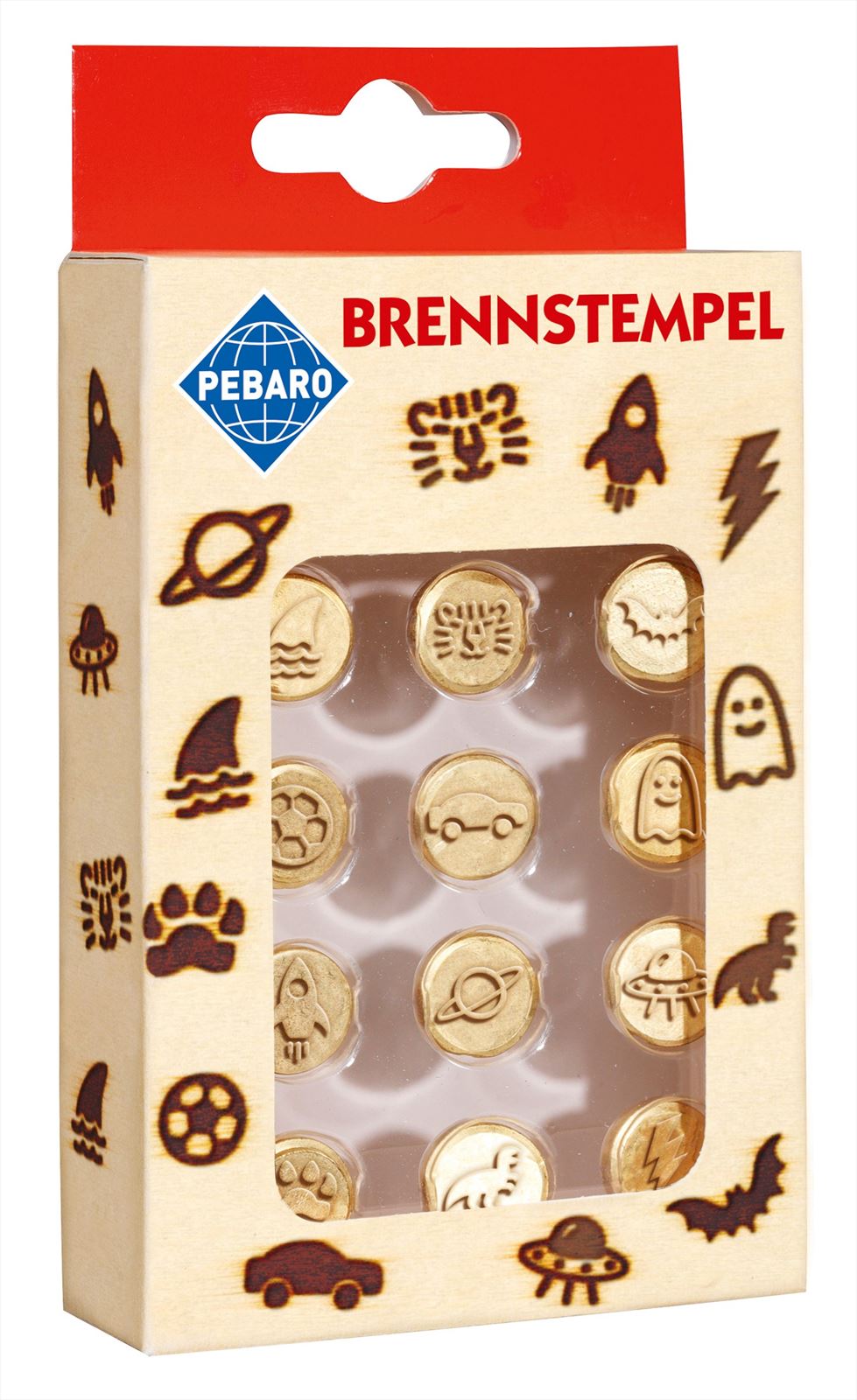 Pebaro Branding Stamps 12 pieces Rocket UFO