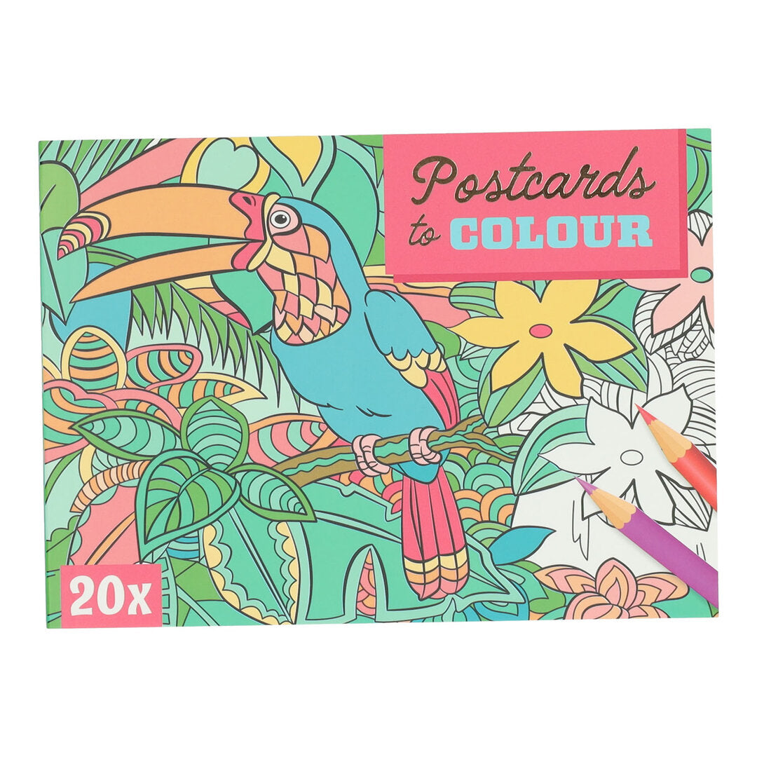 Wins Postcards to Color for Adults Jungle 16.5 x 12 cm