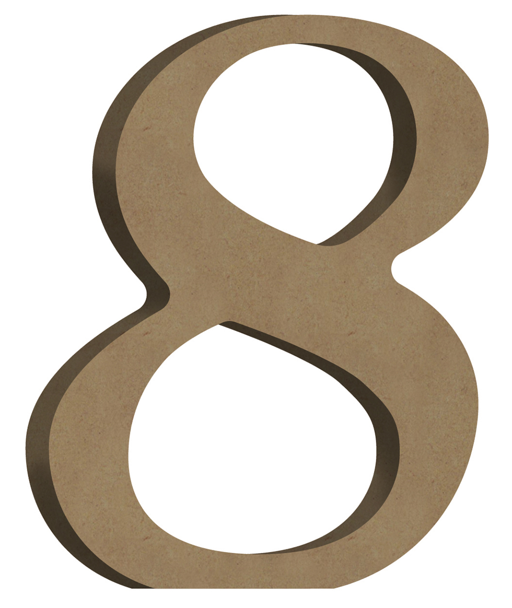 Gomille MDF Zahl 8 8x10 cm