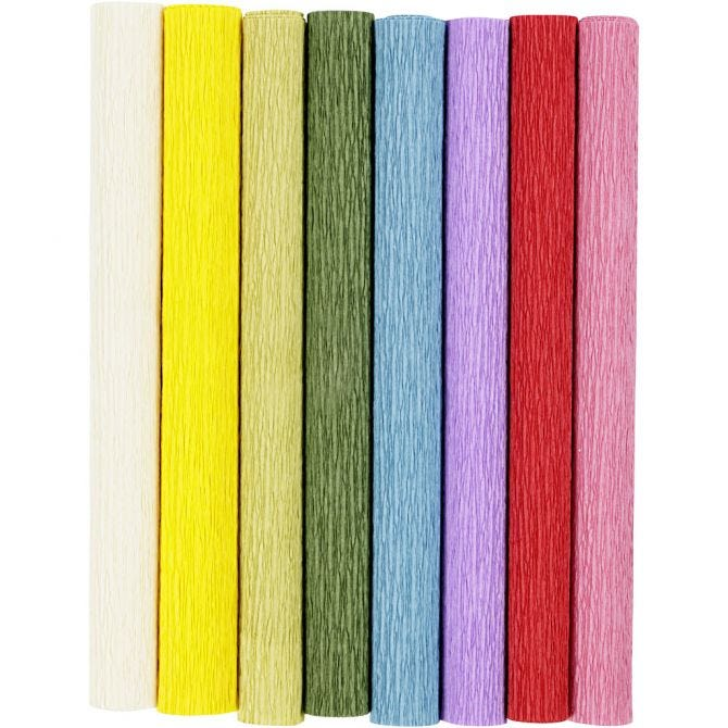 CC Crêpepapier Basis Tinten 8 stuks 25x60 cm