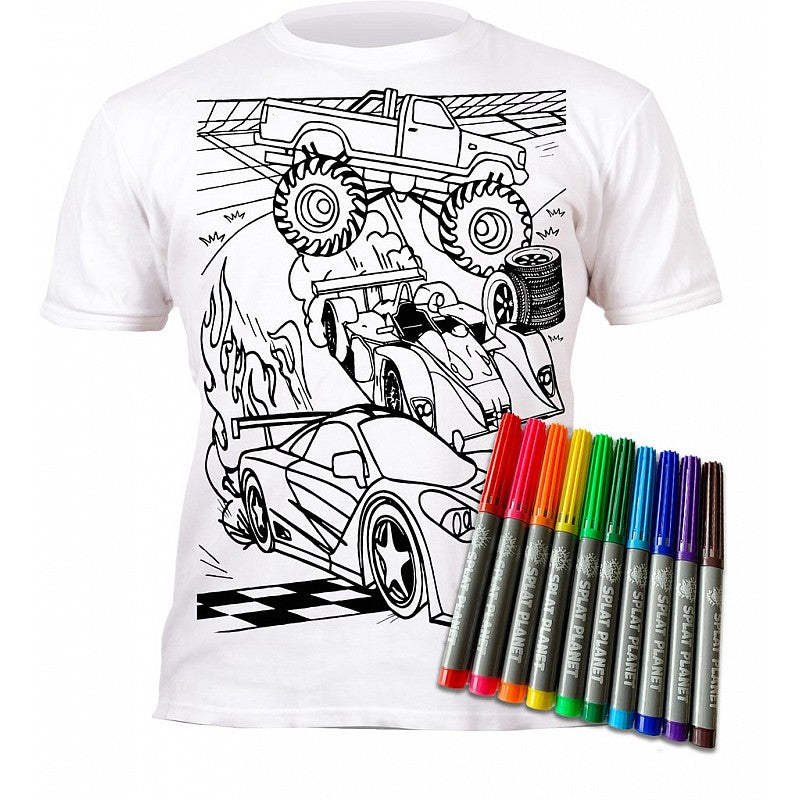 Splat Planet T-Shirt-Farben-Set Autos 5–6 Jahre