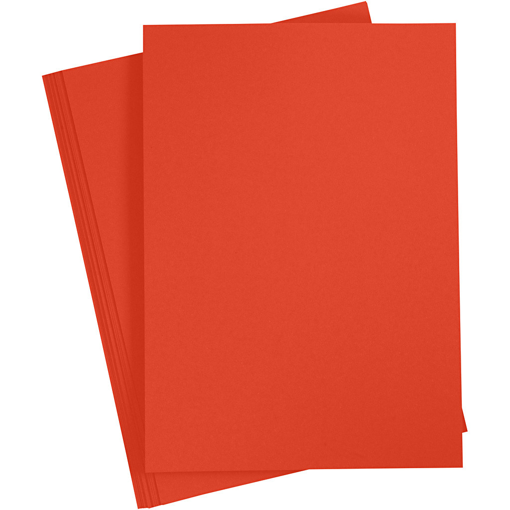 CC Gekleurd Karton A4 Helder Rood 20 vel