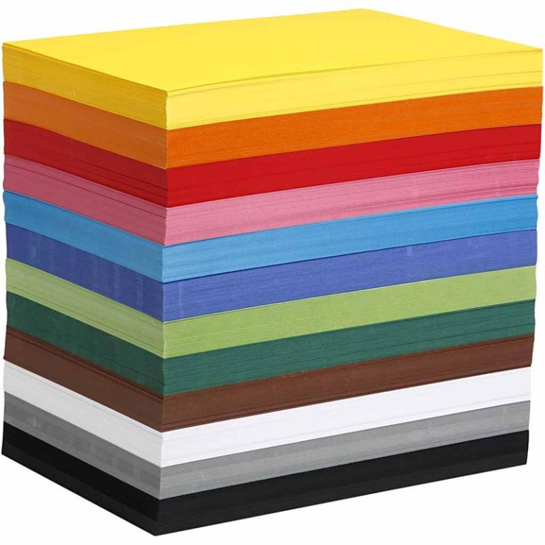CC Colortime Coloured Cardboard A4 180gsm 1200 sheets