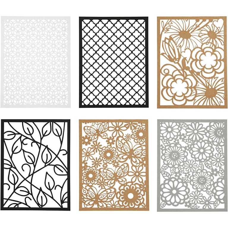 CC Pattern Cardboard Pad A6 24 sheets Black