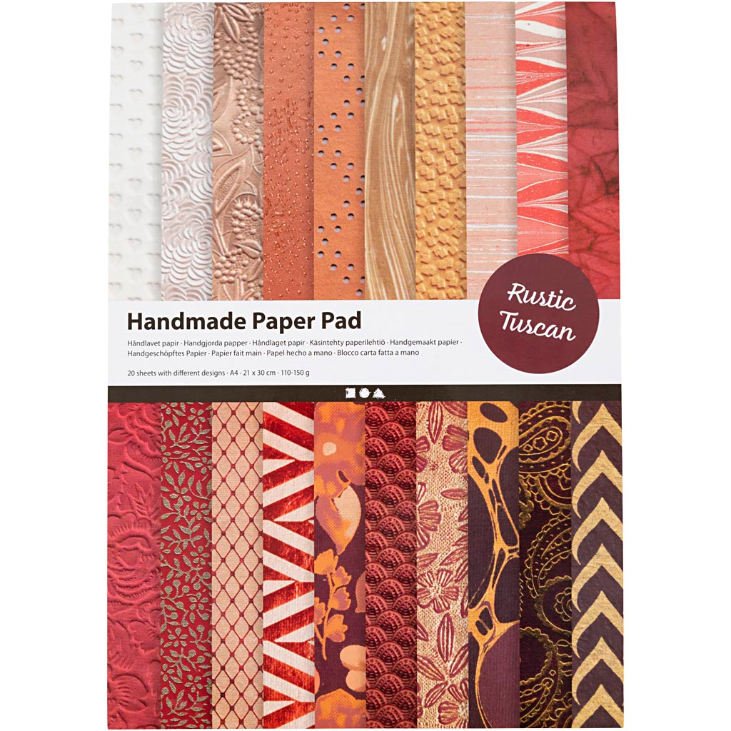 CC Papierblock Handgemacht Rustic Tuscan A4 20 Blatt
