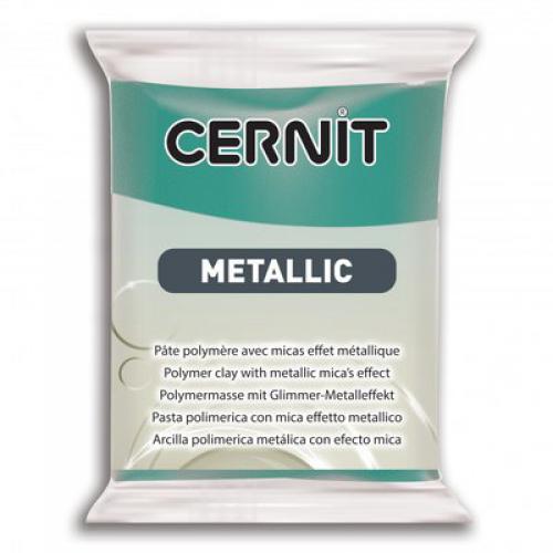 Cernit Metallic Turquoise 56gr - Polymeerklei / Boetseerklei