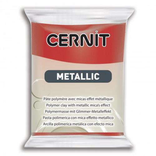 Cernit Metallic Rood nr. 400 - 56gr - Polymeerklei / Boetseerklei
