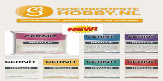 Cernit Klei Metallic Nieuwe Kleuren 7 Stuks - Polymeerklei