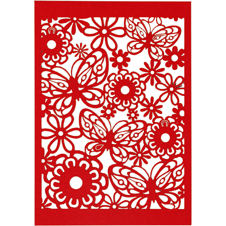 CC Patroon Karton 10,5x15 cm Rood 10 stuks