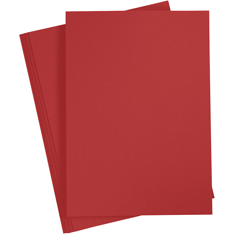Happy Moments Gekleurd Karton A4 220 gr Rood 10 vel