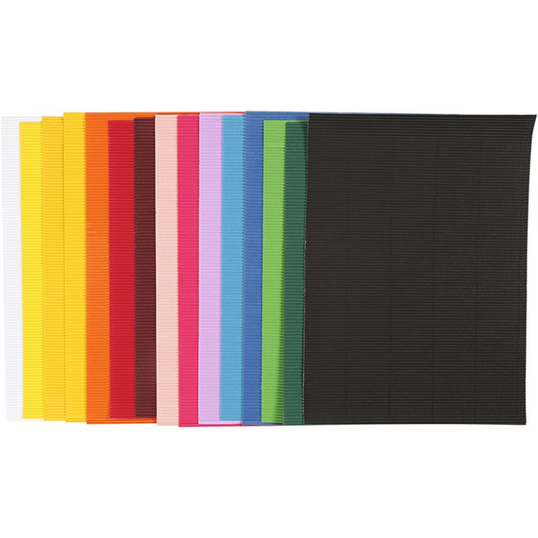CC Wellpappe Einfarbig 25x35 cm 15 Blatt