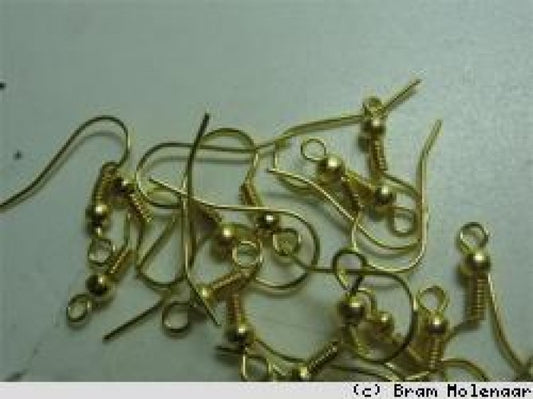 FIMO Goudkleurige Oorbelhaakjes - 10 Stuks voor Polymeerklei Sieraden