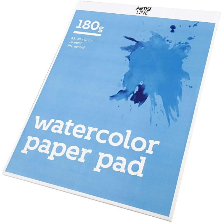 CC Aquarellblock A3 180 g Weiß 20 Blatt